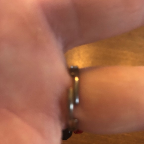 Red and Black Beaded Ring - Picture 3 of 5